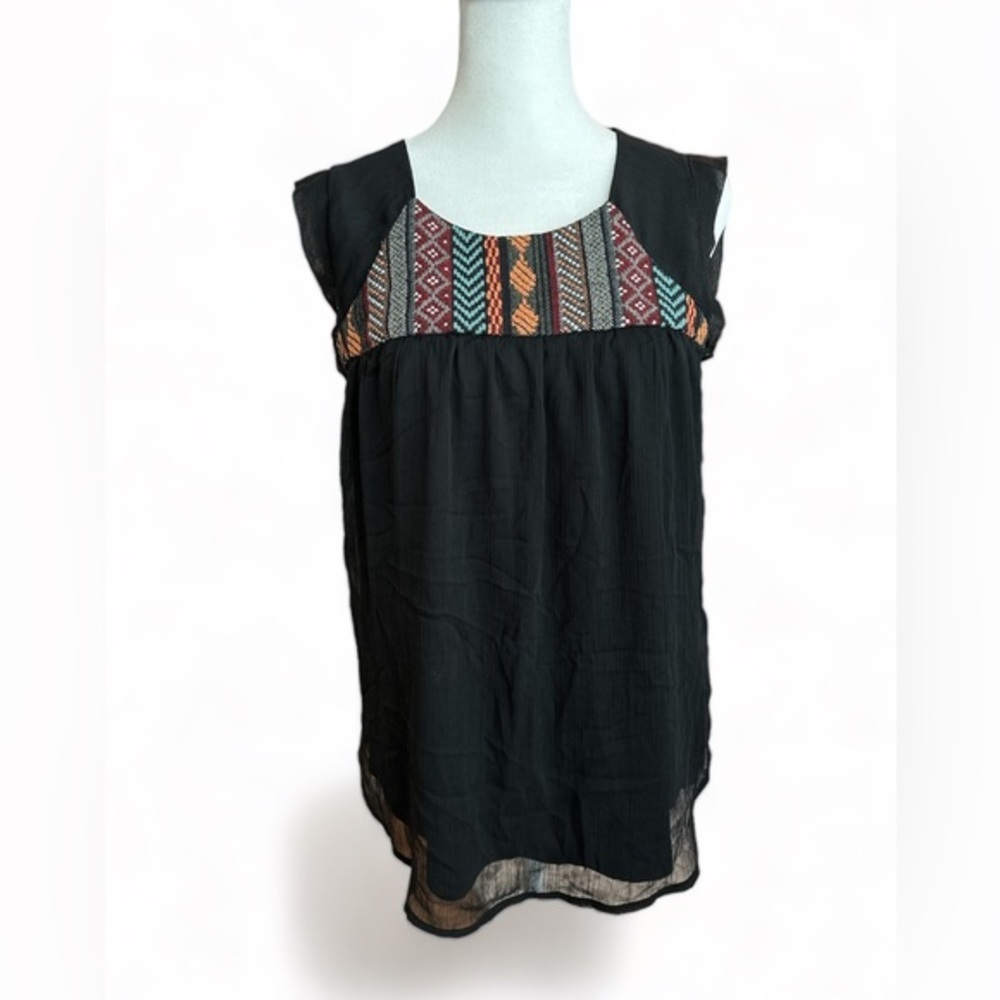 Daniel Rainn Southwestern Embroidered Top